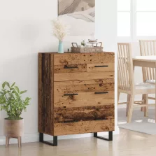   vidaXL Széf fiókkal Öreg fa 69,5 x 34 x 90 cm Műszaki fa és vas