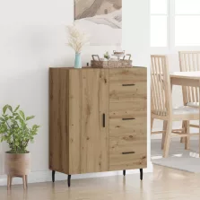   vidaXL Széf fiókkal Artisan tölgy 69,5 x 34 x 90 cm Műszaki fa és vas