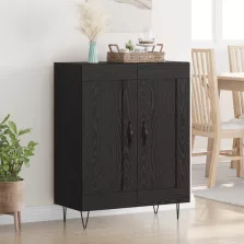   vidaXL Széf Fekete tölgy 69,5 x 34 x 90 cm Műszaki fa és vas