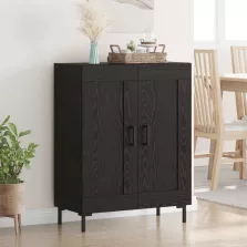   vidaXL Széf Fekete tölgy 69,5 x 34 x 90 cm Műszaki fa és vas