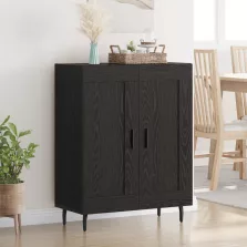   vidaXL Széf Fekete tölgy 69,5 x 34 x 90 cm Műszaki fa és vas