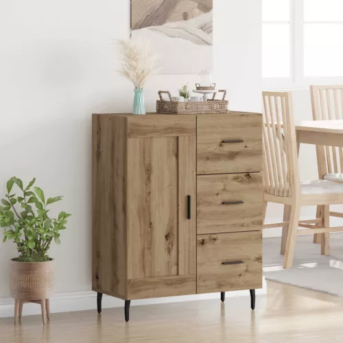 vidaXL Széf fiókkal Artisan tölgy 69,5 x 34 x 90 cm Műszaki fa és vas