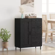   vidaXL Széf fiókkal Fekete tölgy 69,5 x 34 x 90 cm Műszaki fa és vas