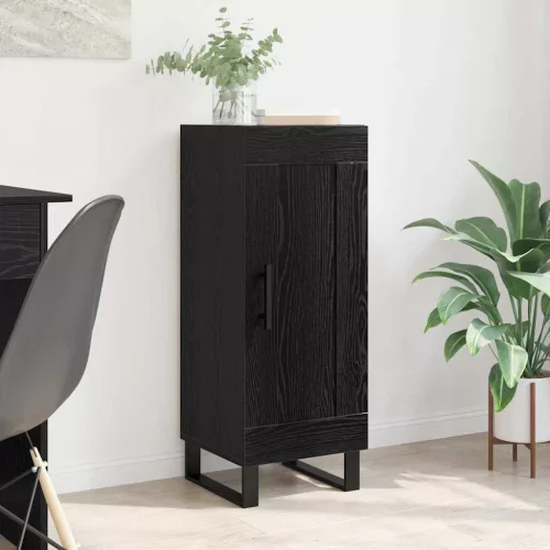 vidaXL Széf Fekete tölgy 34,5 x 34 x 90 cm Műszaki fa és vas
