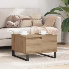   vidaXL Dohányzóasztal fiókkal Artisan tölgy 55 x 55 x 36,5 cm Faanyag