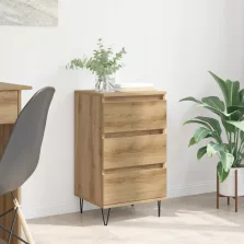   vidaXL Széf fiókkal Artisan tölgy 40 x 35 x 70 cm Műszaki fa és vas