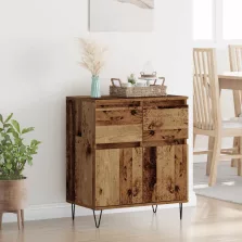   vidaXL Széf fiókkal Öreg fa 60 x 35 x 70 cm Műszaki fa és vas