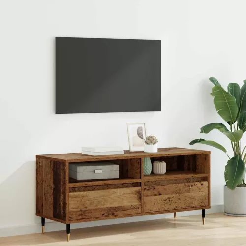 vidaXL TV szekrény Öreg fa 100 x 34,5 x 44,5 cm Műszaki fa és vas