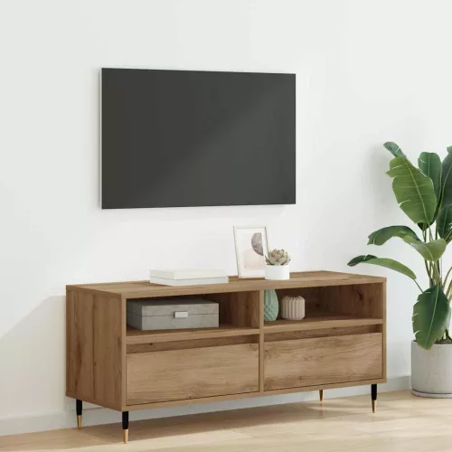 vidaXL TV szekrény fiókkal Artisan tölgy 100 x 34,5 x 44,5 cm