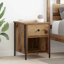   vidaXL Éjjeliszekrény fiókkal 2 pcs Öreg fa 40 x 42 x 50 cm Faanyag