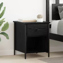  vidaXL Éjjeliszekrény 2 pcs Fekete tölgy 40 x 42 x 50 cm Faanyag