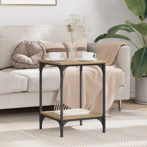 vidaXL Dohányzóasztal Artisan tölgy 40 x 40 x 55 cm Faanyag