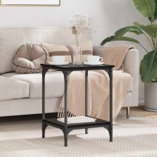   vidaXL Dohányzóasztal Fekete tölgy 40 x 40 x 55 cm Faanyag