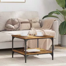 vidaXL Dohányzóasztal Öreg fa 55 x 55 x 40 cm Faanyag