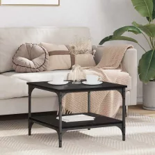   vidaXL Dohányzóasztal Fekete tölgy 55 x 55 x 40 cm Faanyag