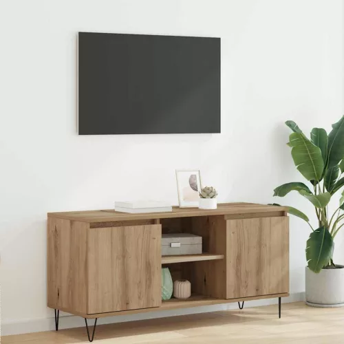 vidaXL TV szekrény Artisan tölgy 104 x 35 x 50 cm Faanyag