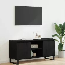 vidaXL TV szekrény Fekete tölgy 104 x 35 x 50 cm Faanyag