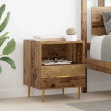   vidaXL Éjjeli asztal fiókkal Barna 40 x 35 x 47,5 cm Faanyag