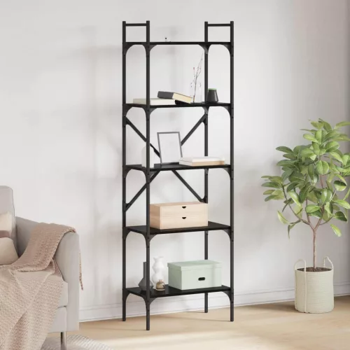 vidaXL Könyvszekrény Fekete tölgy 56 x 32 x 174 cm Faanyag