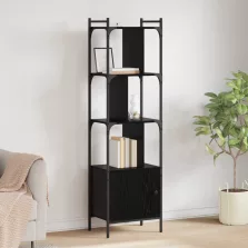   vidaXL Könyvszekrény Fekete tölgy 44,5 x 30 x 154,5 cm Faanyag