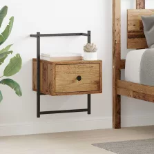   vidaXL Éjjeliszekrény fiókkal 2 pcs Öreg fa 35 x 30 x 51 cm Faanyag