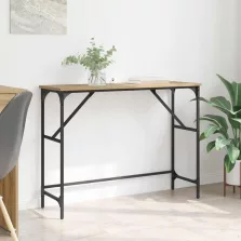 vidaXL Konzolasztal Artisan tölgy 100 x 32 x 75 cm Faanyag
