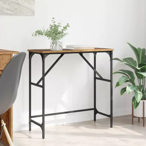 vidaXL Konzolasztal Öreg fa 75 x 32 x 75 cm Faanyag