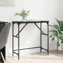 vidaXL Konzolasztal Fekete tölgy 75 x 32 x 75 cm Faanyag