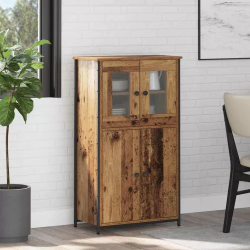 vidaXL Magasfiú Öreg fa 62 x 32 x 106,5 cm Faanyag