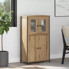 vidaXL Magasfiú Artisan tölgy 62 x 32 x 106,5 cm Faanyag