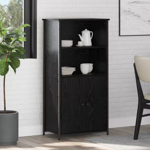vidaXL Magasfiú Fekete tölgy 62 x 36 x 121,5 cm Faanyag