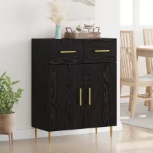  vidaXL Széf fiókkal Fekete tölgy 69,5 x 34 x 90 cm Faanyag