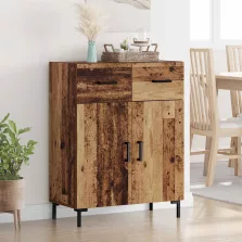 vidaXL Széf fiókkal Öreg fa 69,5 x 34 x 90 cm Faanyag