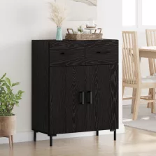   vidaXL Széf fiókkal Fekete tölgy 69,5 x 34 x 90 cm Faanyag