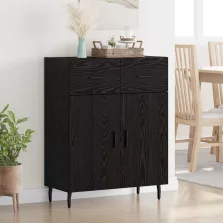   vidaXL Széf fiókkal Fekete tölgy 69,5 x 34 x 90 cm Faanyag