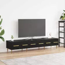   vidaXL TV szekrény fiókkal Fekete tölgy 150 x 36 x 30 cm Faanyag