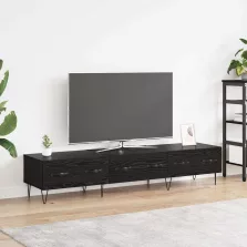   vidaXL TV szekrény fiókkal Musta tammi 150 x 36 x 30 cm Faanyag
