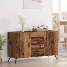 vidaXL Széf fiókkal Öreg fa 100 x 36 x 60 cm Faanyag