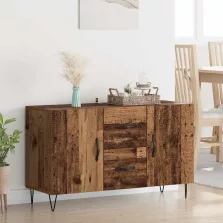 vidaXL Széf fiókkal Öreg fa 100 x 36 x 60 cm Faanyag