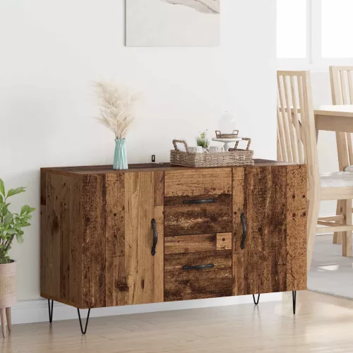 vidaXL Széf fiókkal Öreg fa 100 x 36 x 60 cm Faanyag