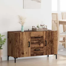 vidaXL Széf fiókkal Öreg fa 100 x 36 x 60 cm Faanyag