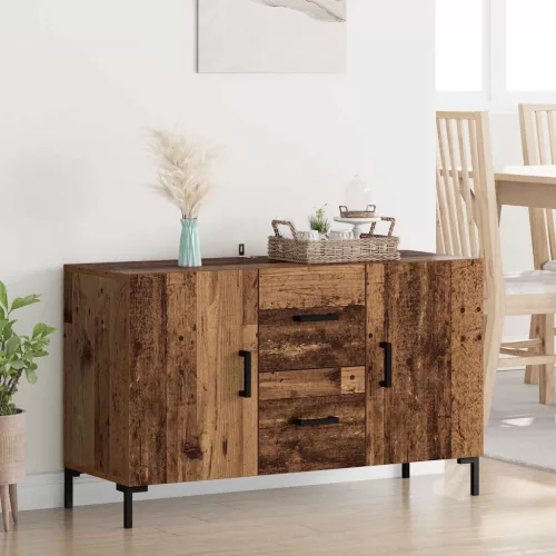 vidaXL Széf fiókkal Öreg fa 100 x 36 x 60 cm Faanyag
