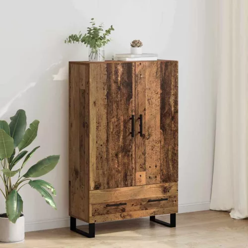 vidaXL Magasfiú fiókkal Öreg fa 69,5 x 30 x 115 cm Faanyag