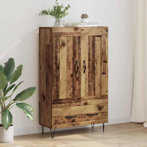 vidaXL Magasfiú fiókkal Öreg fa 69,5 x 31 x 115 cm Faanyag