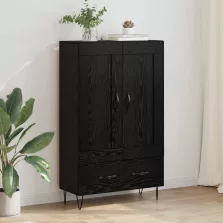   vidaXL Magasfiú fiókkal Fekete tölgy 69,5 x 31 x 115 cm Faanyag