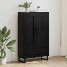   vidaXL Magasfiú fiókkal Fekete tölgy 69,5 x 31 x 115 cm Faanyag