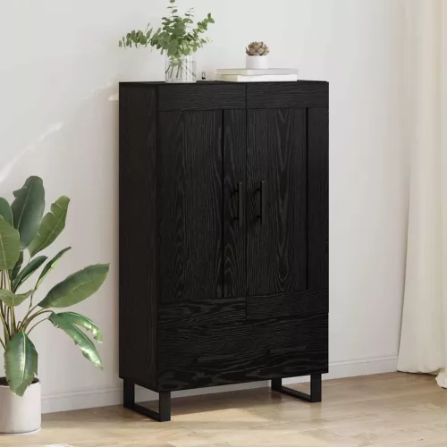 vidaXL Magasfiú fiókkal Fekete tölgy 69,5 x 31 x 115 cm Faanyag
