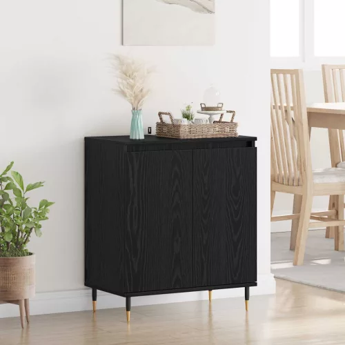 vidaXL Széf Fekete tölgy 60 x 35 x 70 cm Faanyag