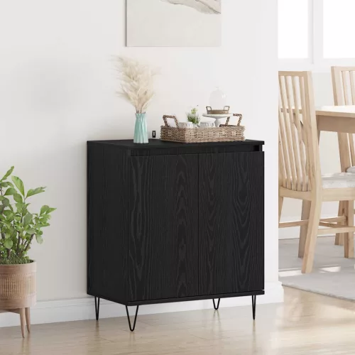 vidaXL Széf Fekete tölgy 60 x 35 x 70 cm Faanyag
