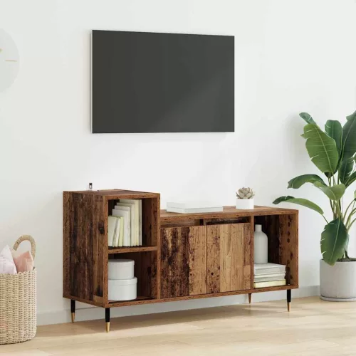 vidaXL TV szekrény Öreg fa 100 x 35 x 55 cm Faanyag